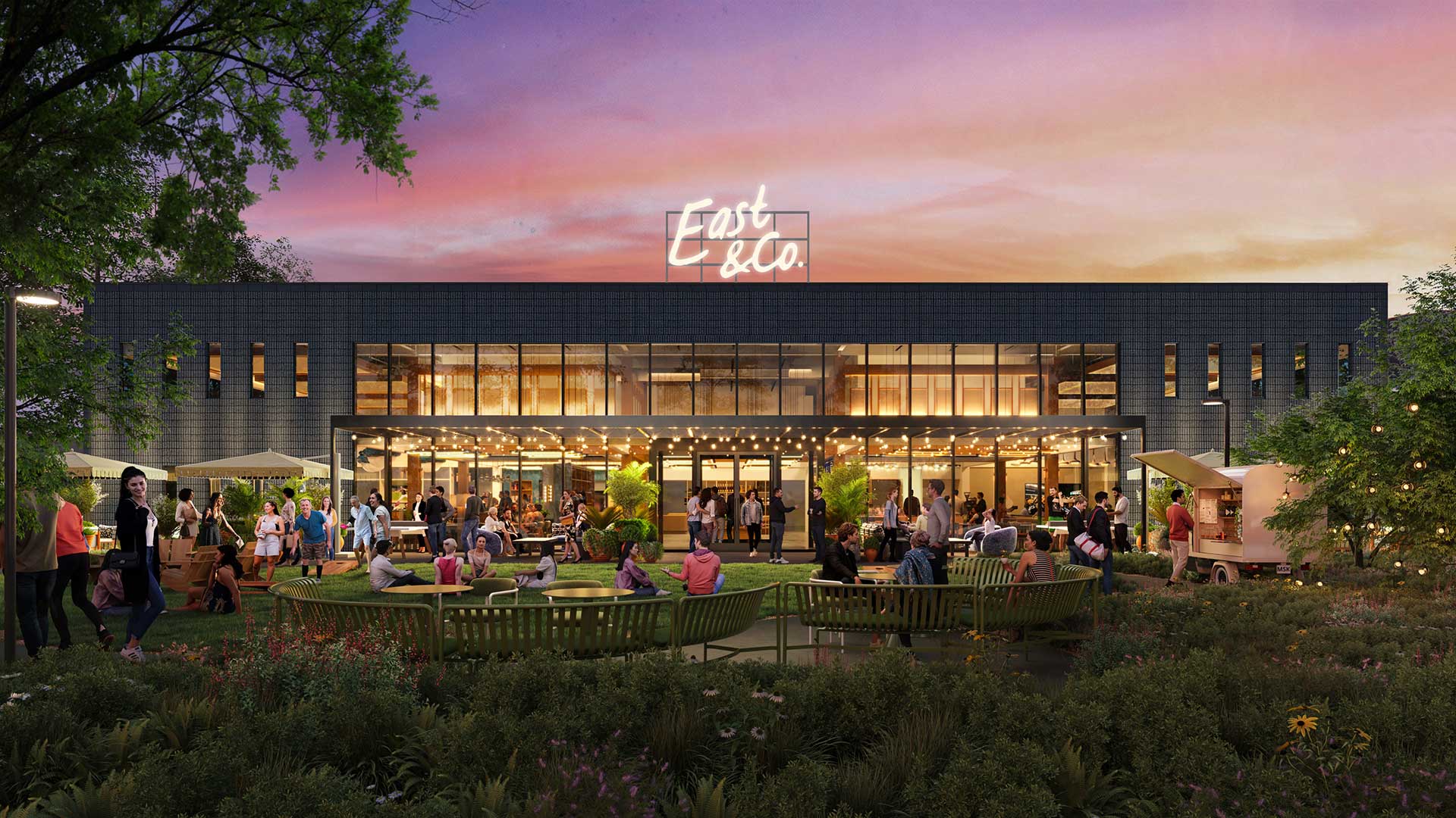 Outdoor Terrace & Community Lawn